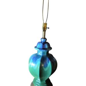 Blue-Green Ceramic Table Lamp